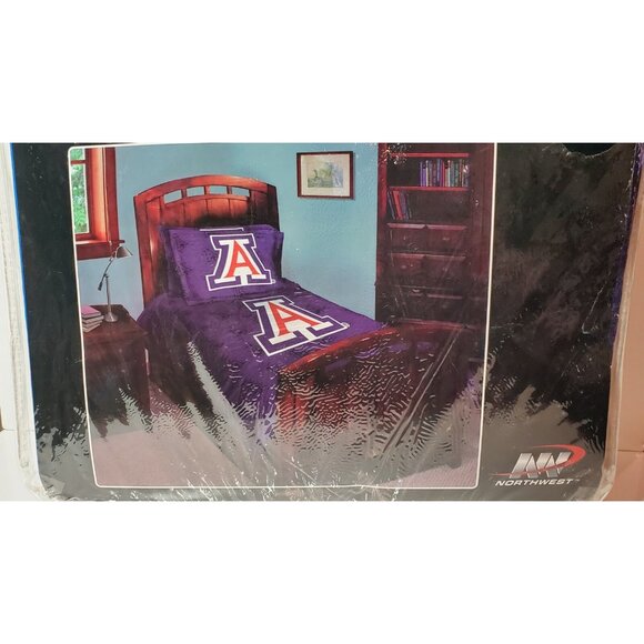 University Of Arizona Twin / Full Comforter Set 72" X 86 " Comforter 2 Shams New - Picture 3 of 5